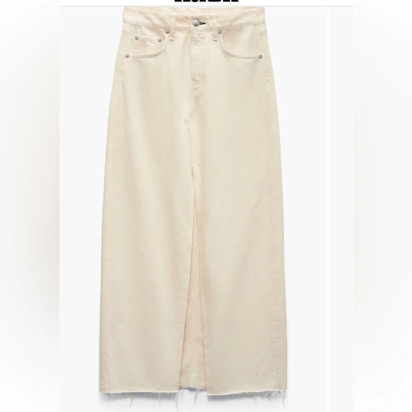 rag & bone Avery Denim Maxi‎ Skirt Jean skirt size 27 new with tags NWT - Picture 2 of 4